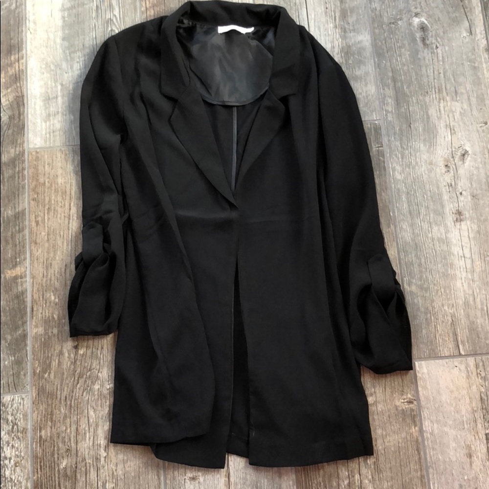Black blazer/cardigan. Worn once.